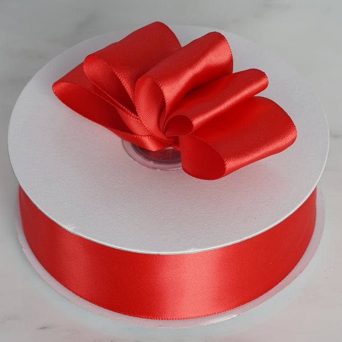 1.5" x 50 Yards Solid Satin Ribbon - Red