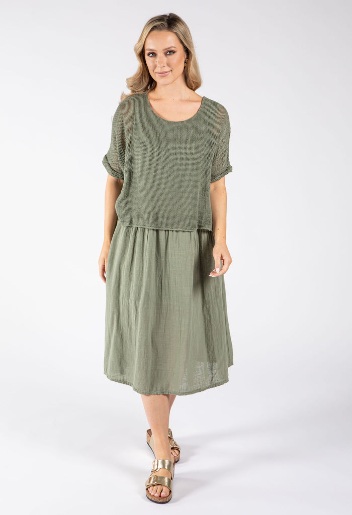 2 in 1 Summer Midi Dress