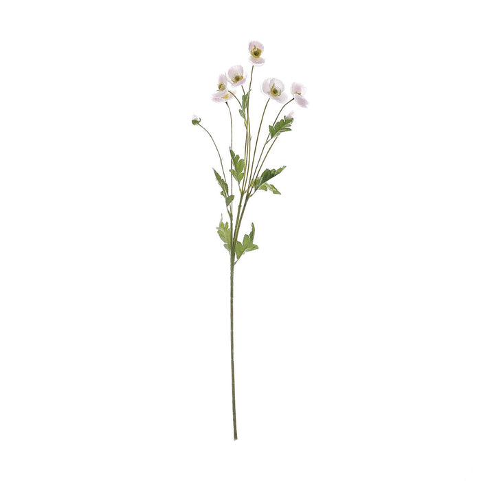 2 Bushes | 33Inch Long Stem Artificial Silk Poppy Flower Bouquet Spray - Blush/Rose Gold