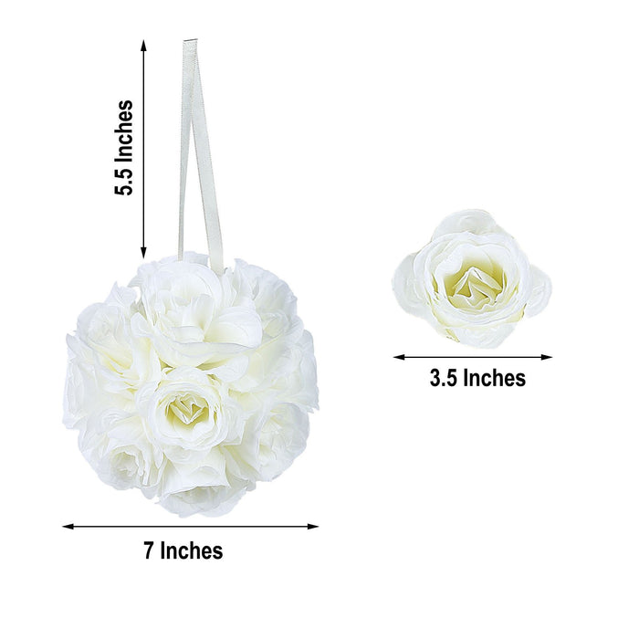 Flower Ball, Silk Rose Pomander Kissing Ball