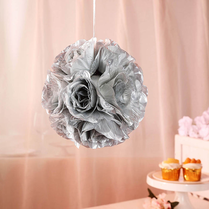 Flower Ball, Silk Rose Pomander Kissing Ball