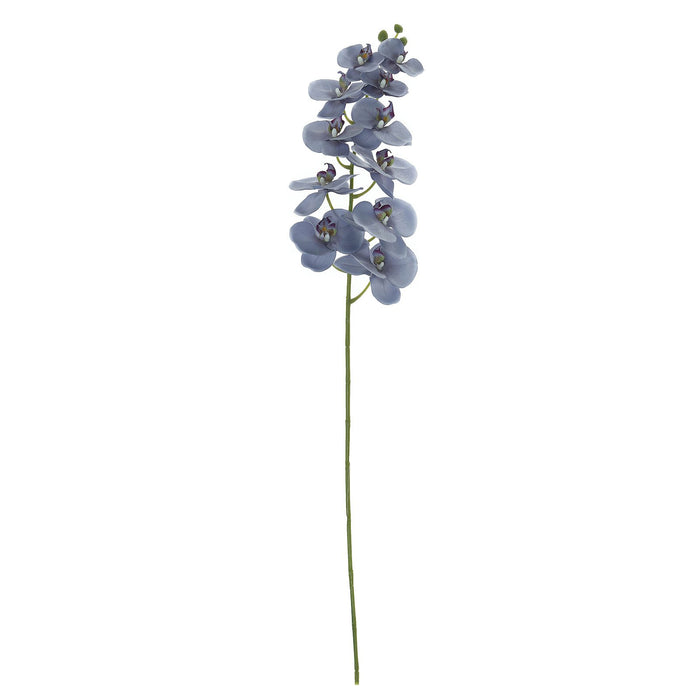 2 Stems - 40inch Charcoal Gray Artificial Long Stem Orchids - Silk Flowers Orchid Bouquet