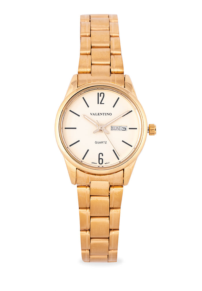 Valentino 20122258-GLD - GOLD DIAL Analog Stainless Band Watch for Women-Watch Portal Philippines