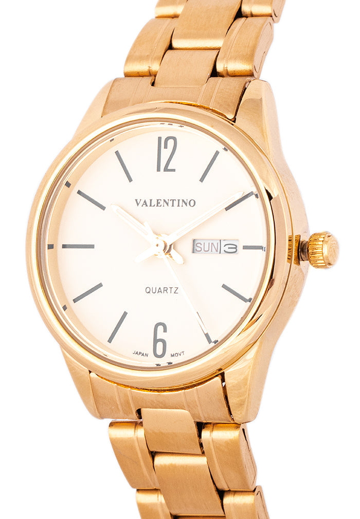 Valentino 20122258-GLD - GOLD DIAL Analog Stainless Band Watch for Women-Watch Portal Philippines