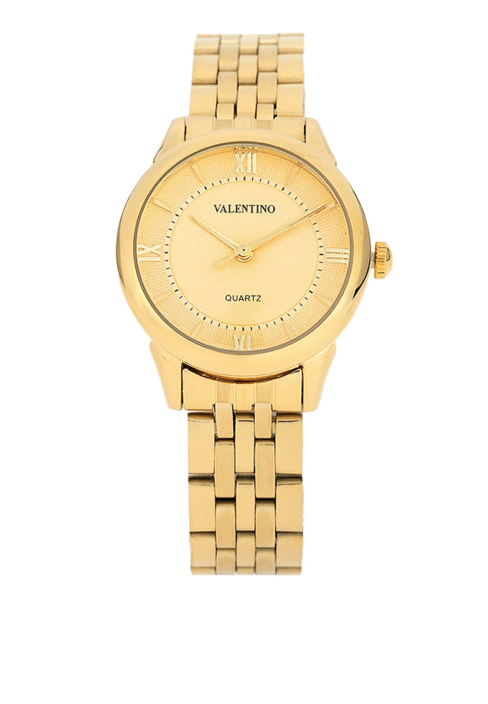 Valentino 20122440-GOLD DIAL Stainless Steel Strap Analog Watch for Women-Watch Portal Philippines
