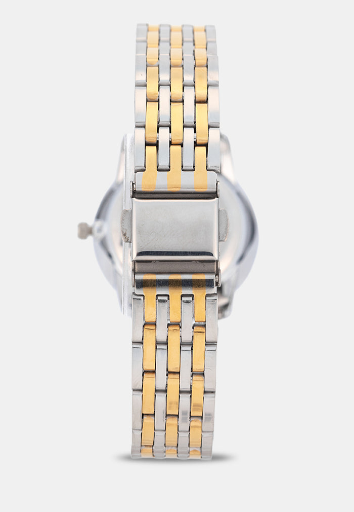 Valentino 20122576-TWO TONE-WHITE DIAL Analog Stainless Band Watch for Women-Watch Portal Philippines