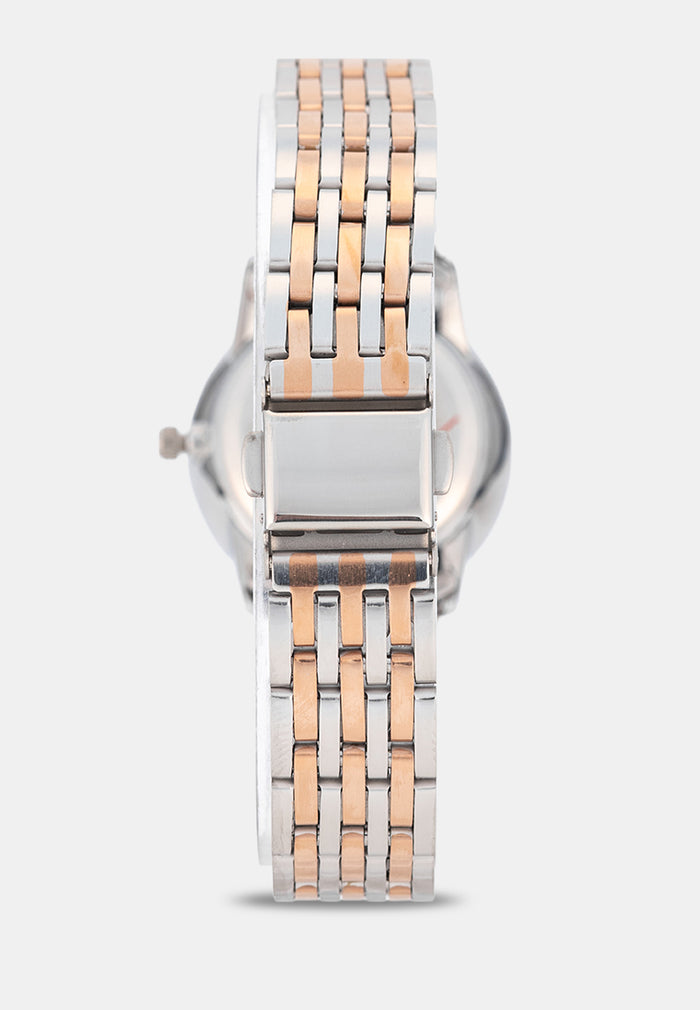Valentino 20122577-TWO TONE-WHITE DIAL Analog Stainless Band Watch for Women-Watch Portal Philippines