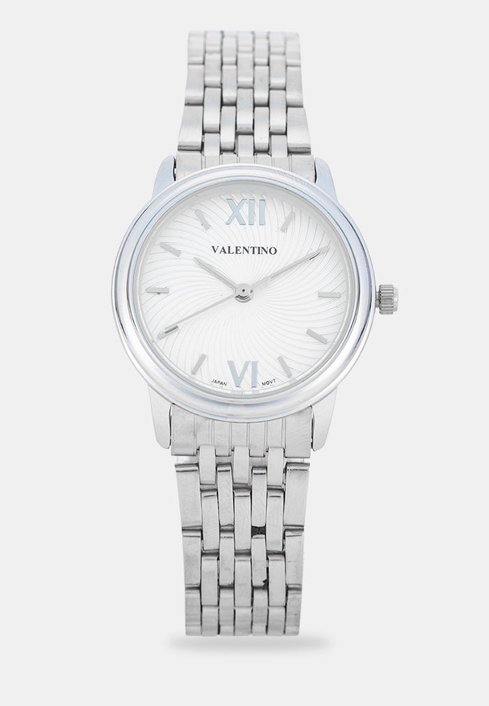 Valentino 20122578-WHITE DIAL Analog Stainless Band Watch for Women-Watch Portal Philippines