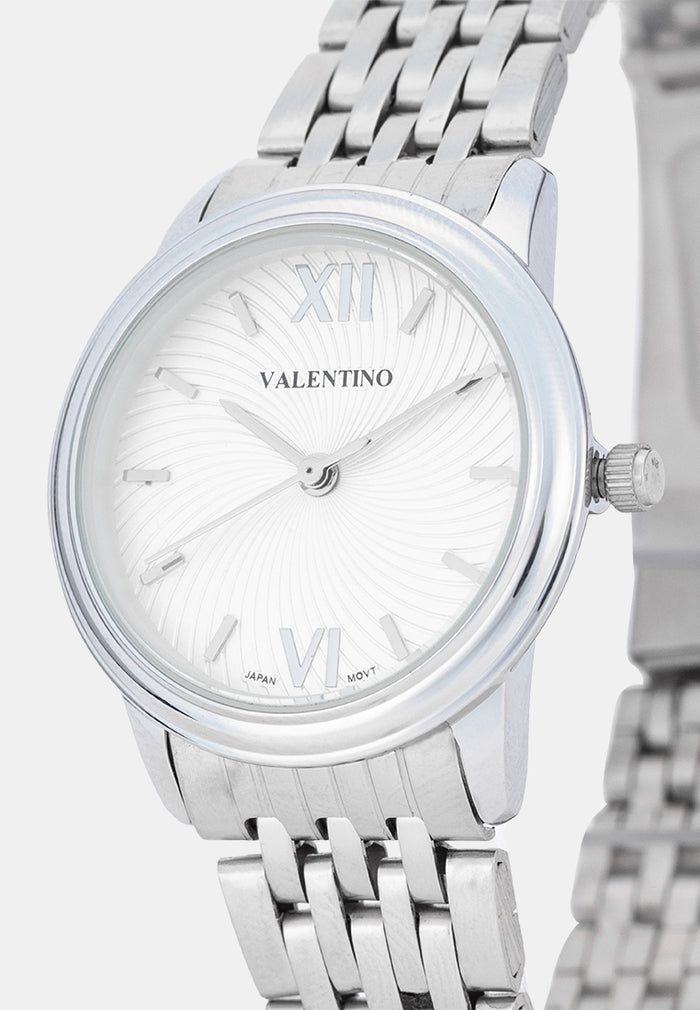 Valentino 20122578-WHITE DIAL Analog Stainless Band Watch for Women-Watch Portal Philippines