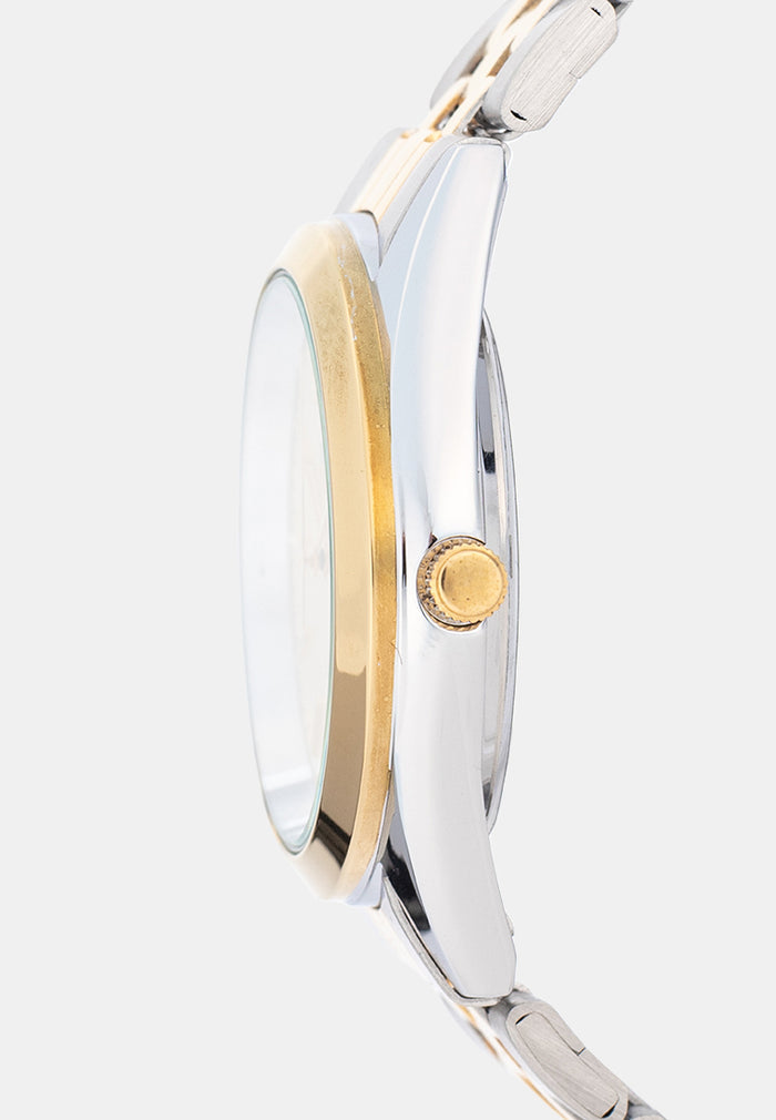 Valentino 20122579-TWO TONE-GOLD DIAL Analog Stainless Band Watch for Men-Watch Portal Philippines