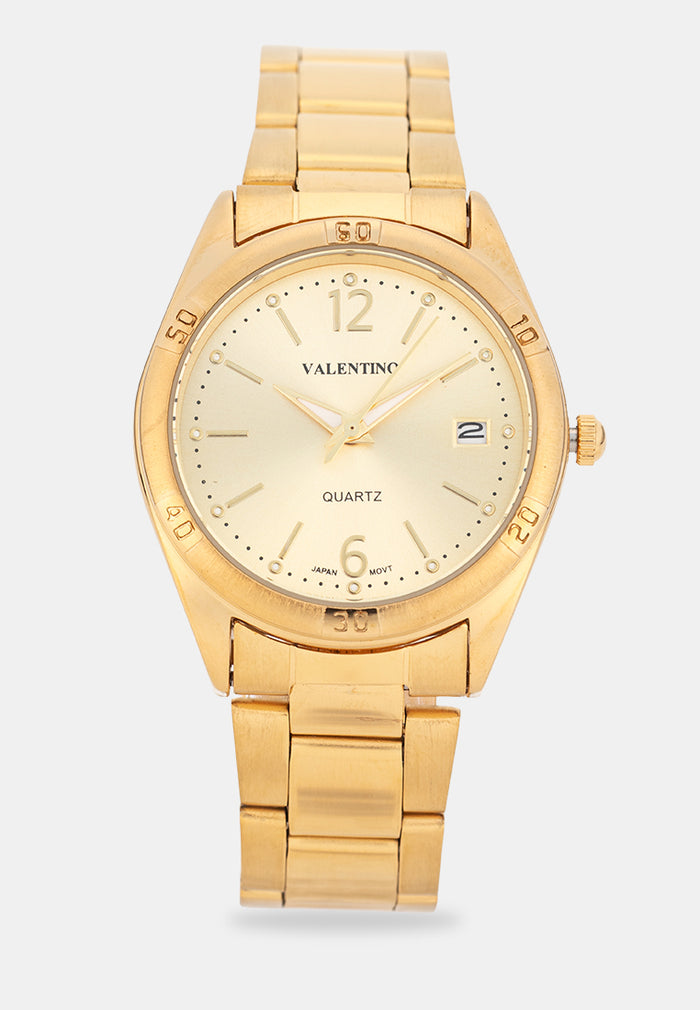 Valentino 20122582-GOLD-GOLD DIAL Analog Stainless Band Watch for Women-Watch Portal Philippines