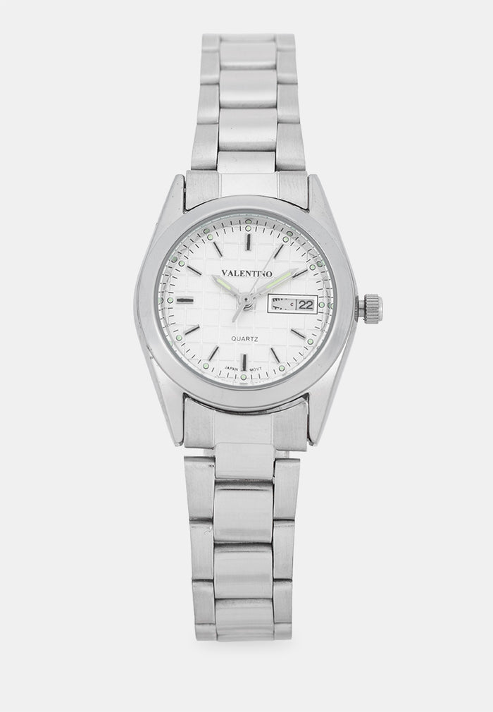 Valentino 20122593-WHITE DIAL Analog Stainless Band Watch for Women-Watch Portal Philippines