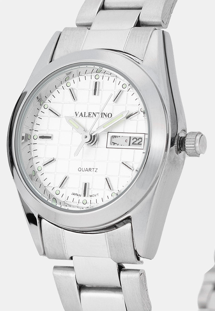 Valentino 20122593-WHITE DIAL Analog Stainless Band Watch for Women-Watch Portal Philippines