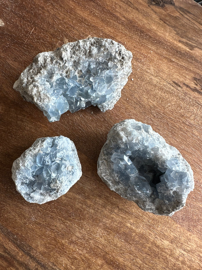 Blue Celestite Cluster