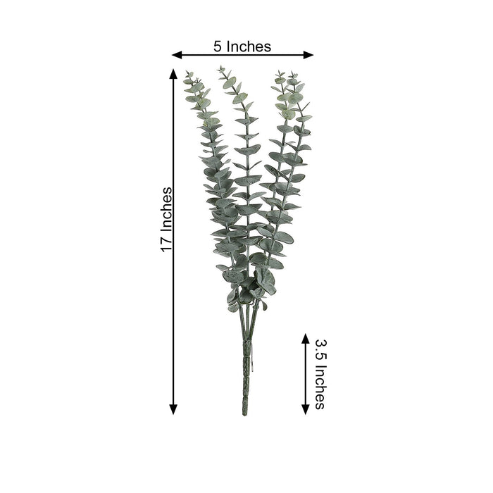30 Stems | 17inch Tall Faux Eucalyptus Bushes Artificial Greenery Spray, Fake Eucalyptus Branches
