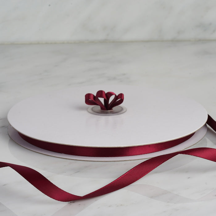 3/8" x 100 Yards Solid Satin Ribbon - Burgundy