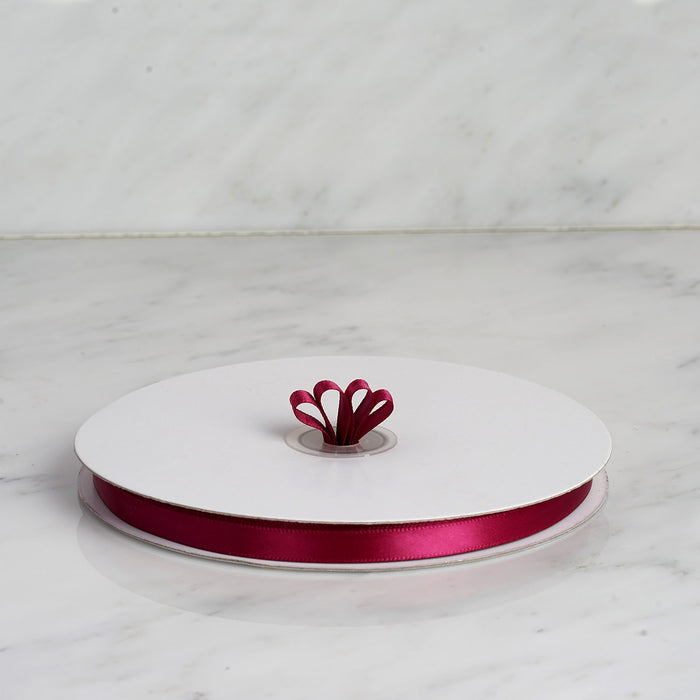 3/8" x 100 Yards Solid Satin Ribbon - Burgundy
