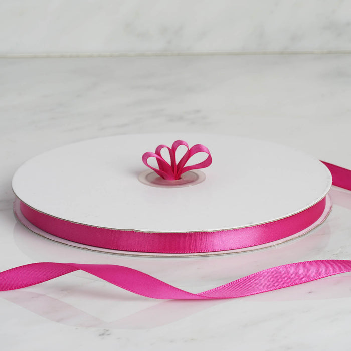 3/8" x 100 Yards Solid Satin Ribbon - Fuchsia