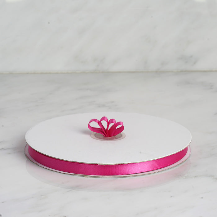 3/8" x 100 Yards Solid Satin Ribbon - Fuchsia