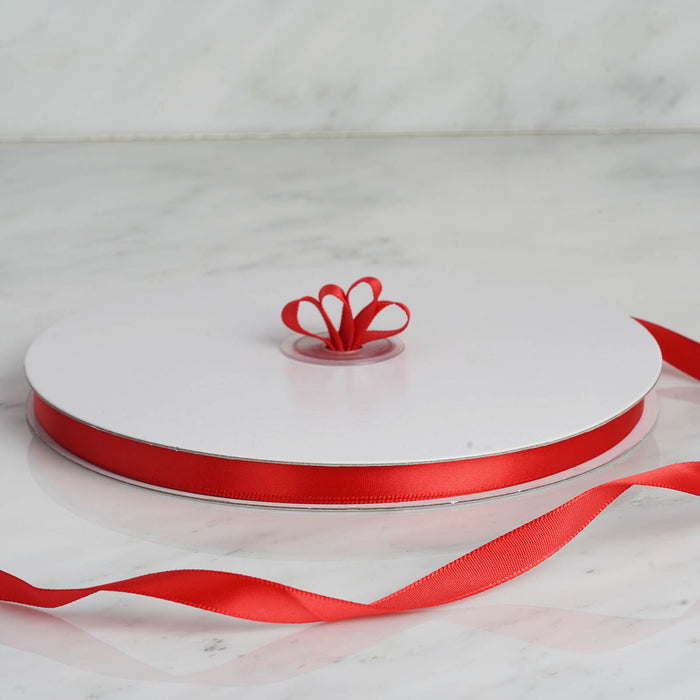 3/8" x 100 Yards Solid Satin Ribbon - Red