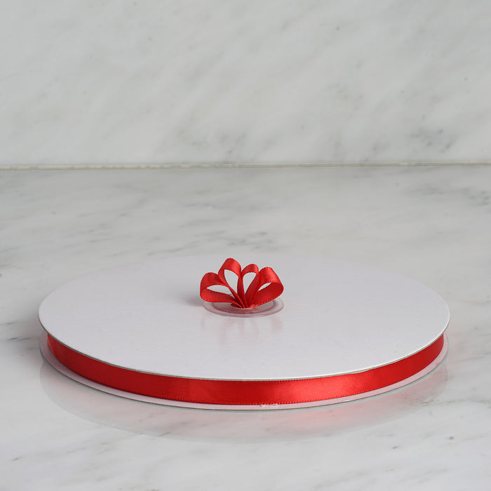 3/8" x 100 Yards Solid Satin Ribbon - Red