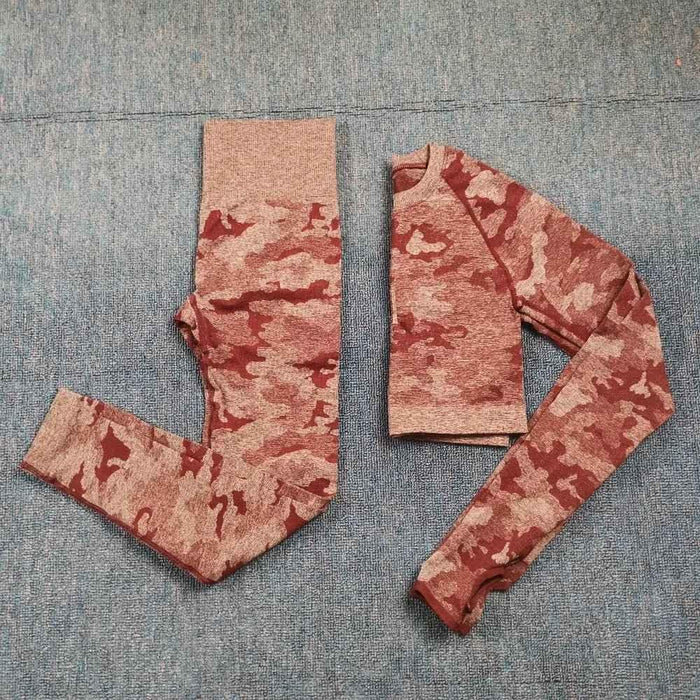 3PCS Camouflage Yoga Set for Women Seamless Fitness Yoga Bra Sports Bra High Waist GYM Camo leggings Pants Fitness Suits