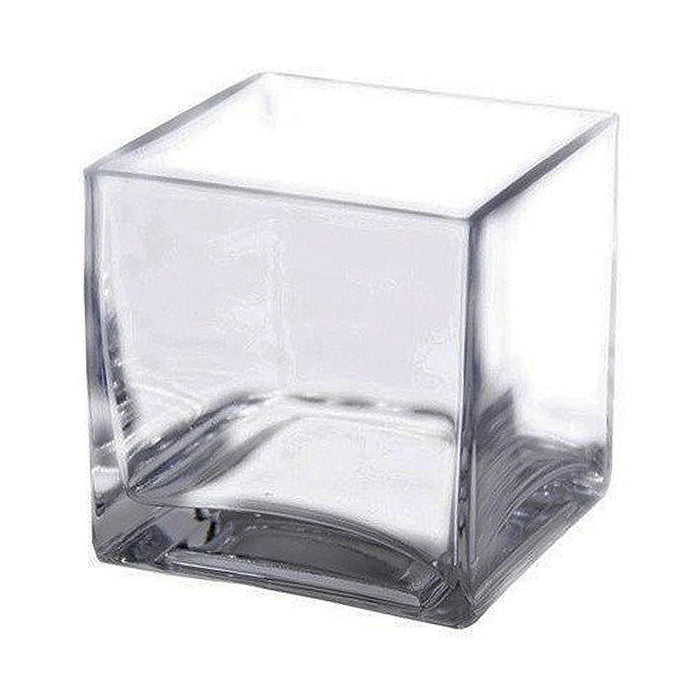 4" Glass Centerpiece Block Vase