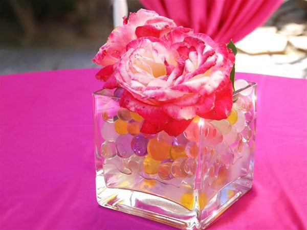 4" Glass Centerpiece Block Vase