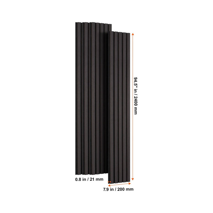 4 Pcs Acoustic Wood Wall Slat Panels 7.9"x94.5" Sound Absorbing