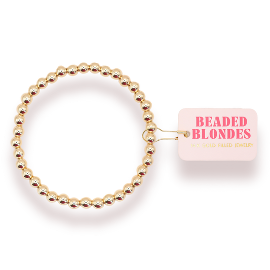 5MM Gold Beaded Bracelet