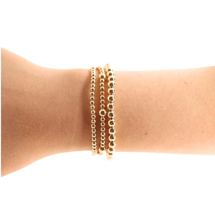 5MM Gold Beaded Bracelet