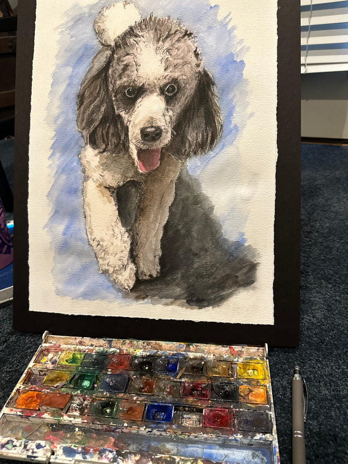 Custom Watercolor Pet Portraits (dog, cat, etc.)