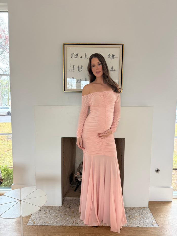 Airbrush Off The Shoulder Dress