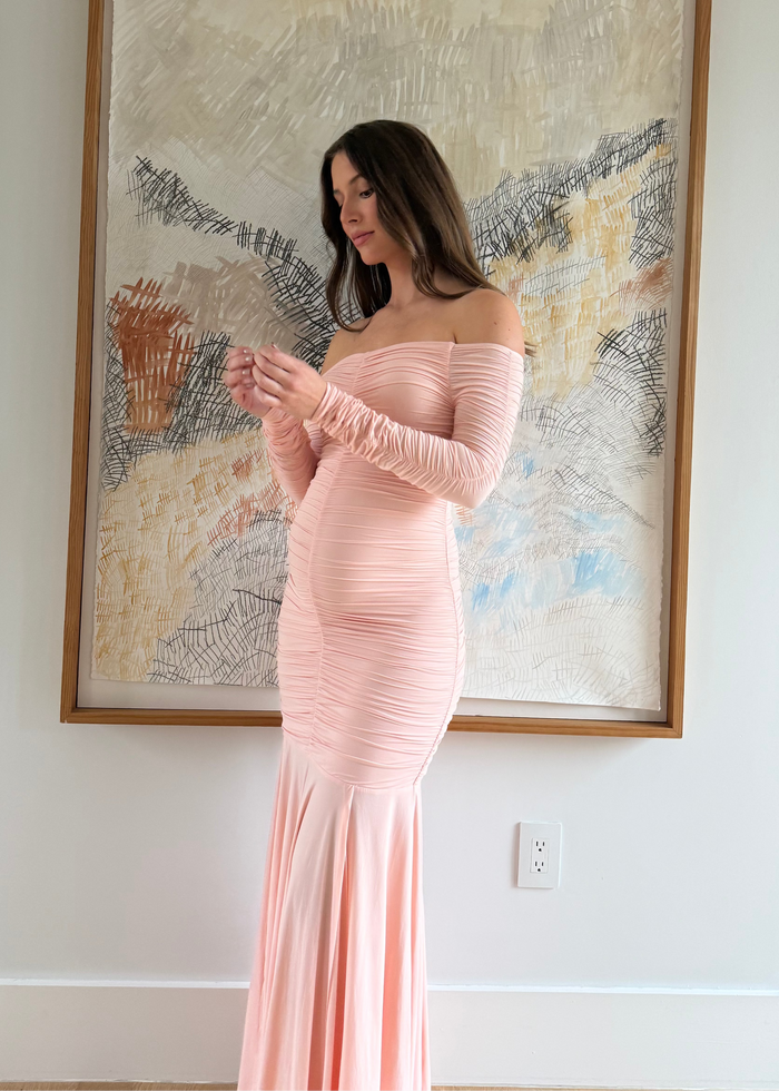 Airbrush Off The Shoulder Dress