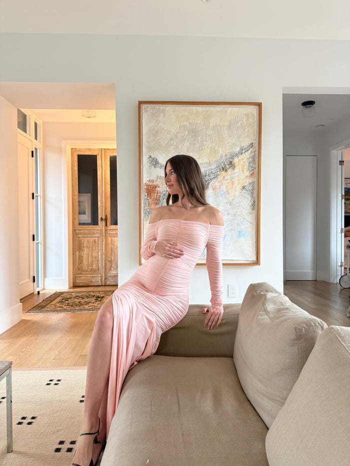 Airbrush Off The Shoulder Dress
