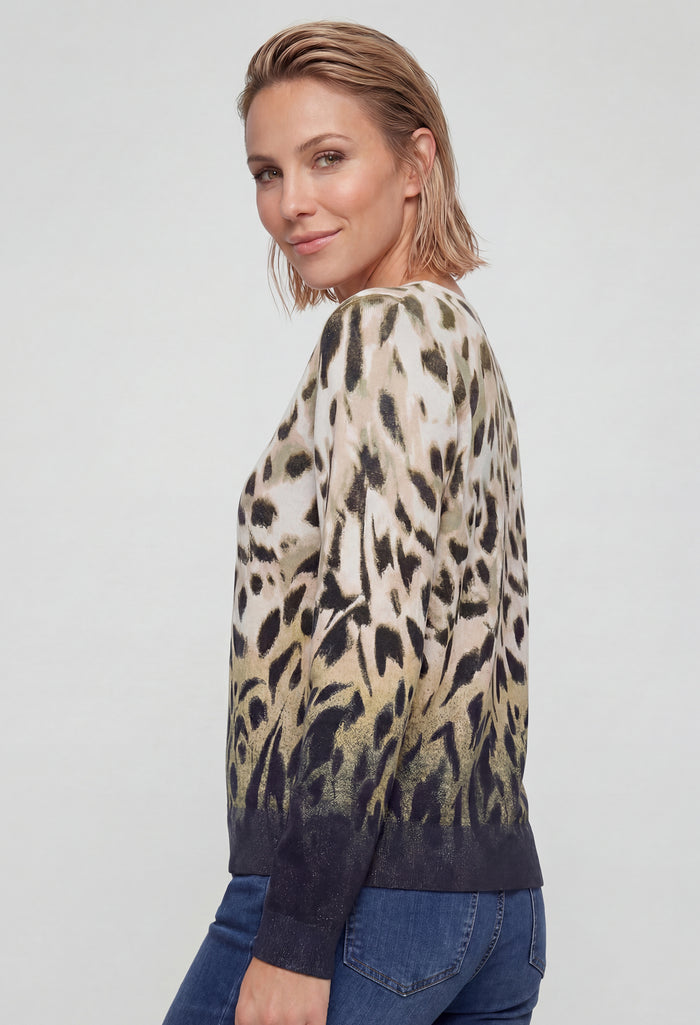 Abstract Print Knit Jumper