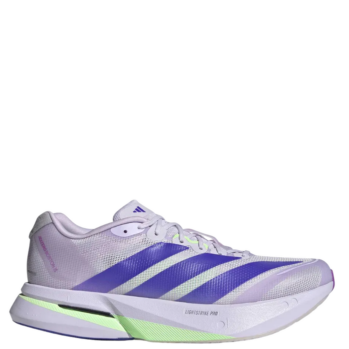 adidas Men's Adizero Boston 13 Running Shoes in Purple Tint/Solar Purle/Green Spark AW26