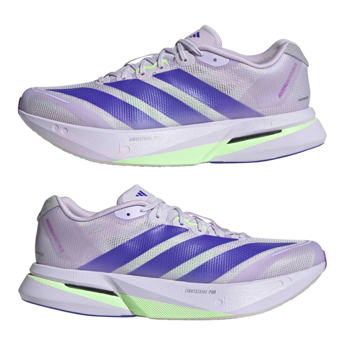 adidas Men's Adizero Boston 13 Running Shoes in Purple Tint/Solar Purle/Green Spark AW26