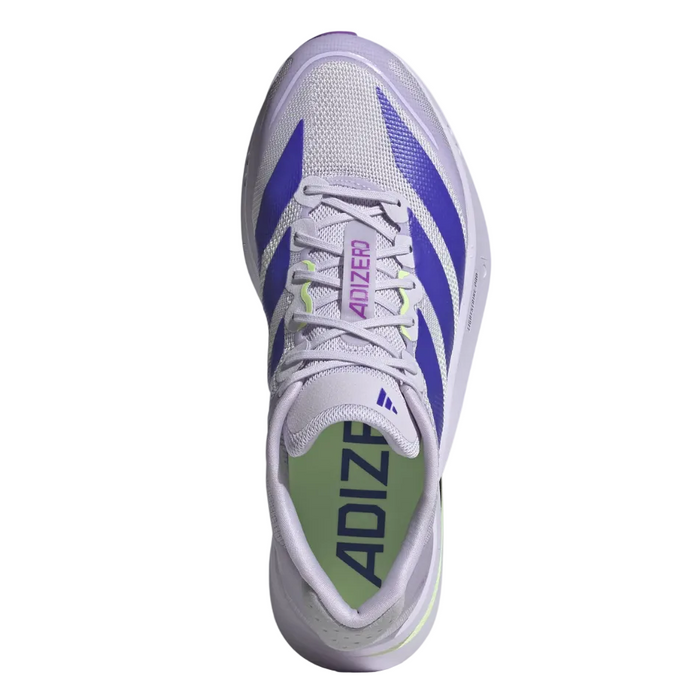 adidas Men's Adizero Boston 13 Running Shoes in Purple Tint/Solar Purle/Green Spark AW26