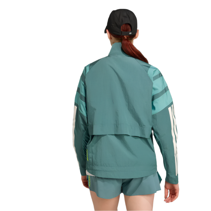 adidas Women's Adizero Archive Running Jacket in Preloved Teal AW25