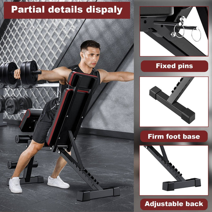 Adjustable Foldable Dumbbell Bench Incline Decline