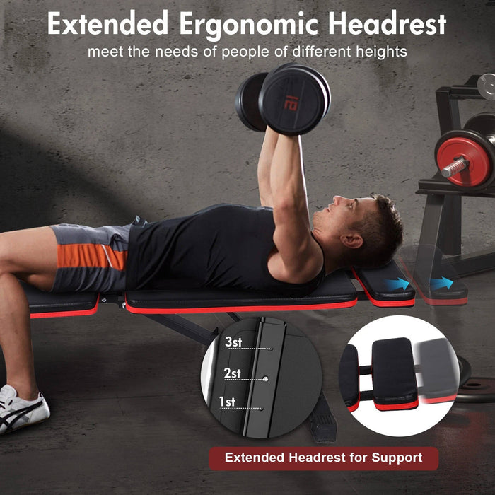 Adjustable Foldable Dumbbell Bench Incline Decline