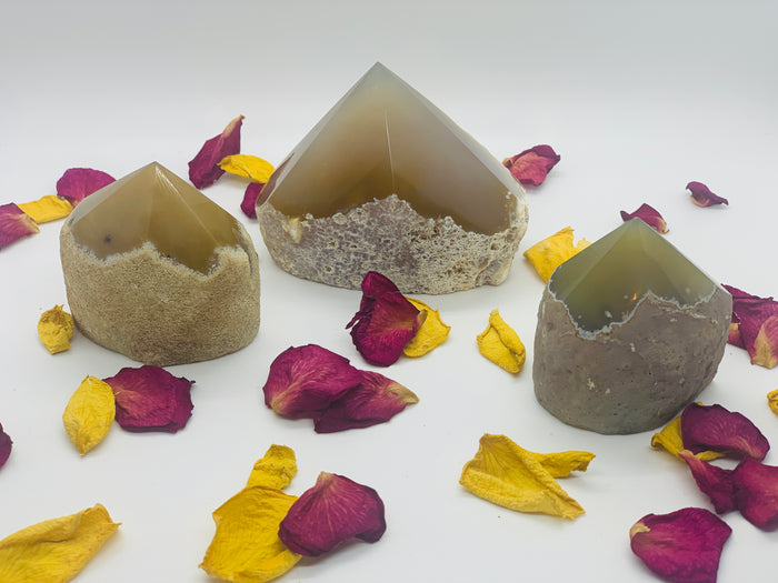 Agate Crystal Point