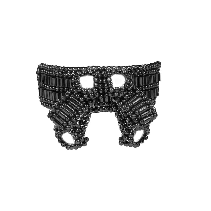 Object & Dawn ghost images of Amaya Bow band jet black front view