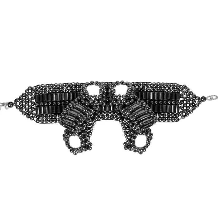 Object & Dawn ghost images of Amaya Bow band jet black front view