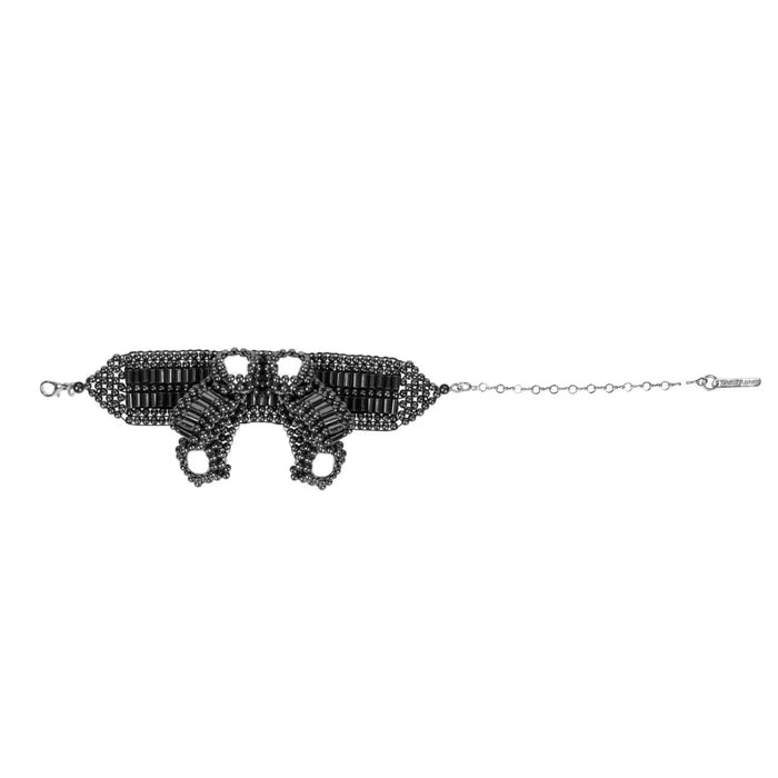 Object & Dawn ghost images of Amaya Bow band jet black front view full