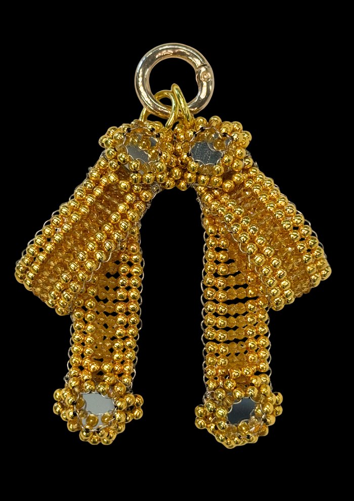 Object & Dawn Beaded Add-on, Attachment Amaya Bow in gold, ghost images