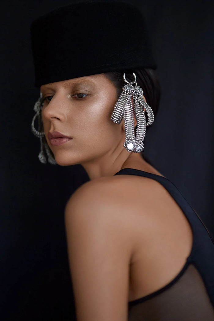 handcrafted beaded modular amaya bow silver by object and dawn