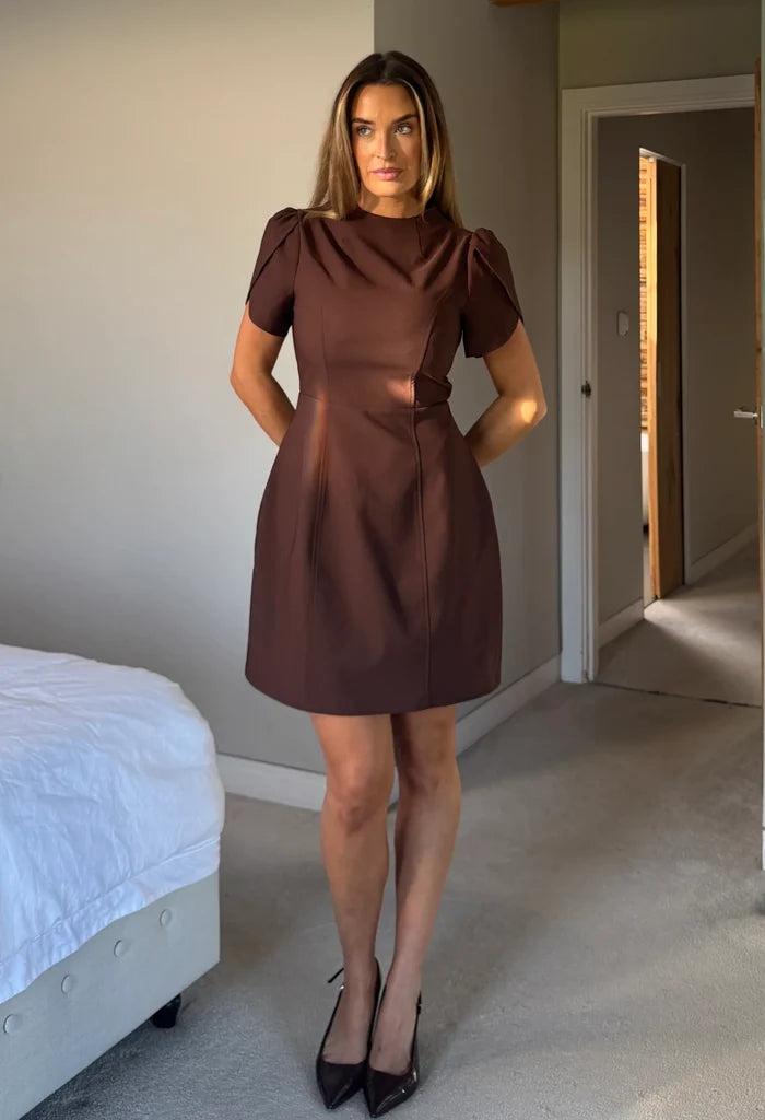 Ami Tulip Sleeve Mini Dress