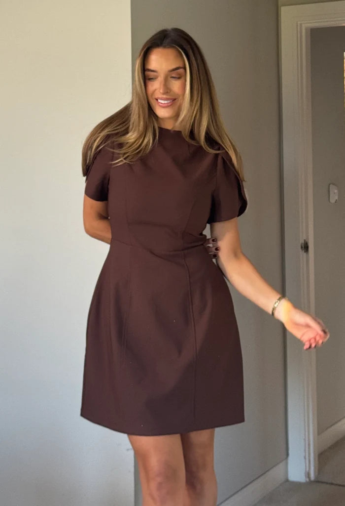 Ami Tulip Sleeve Mini Dress